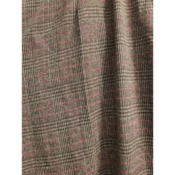 Covington Petite Stretch Womens 12P Trouser Dress Pants Brown & Light Pink - Picture 2 of 10